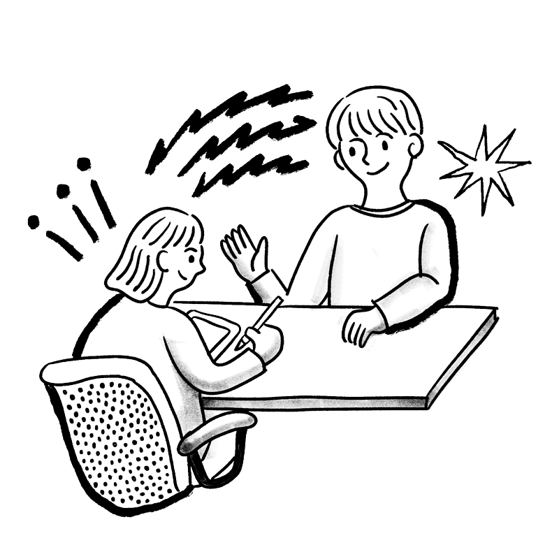 two people communicating(Illustration)