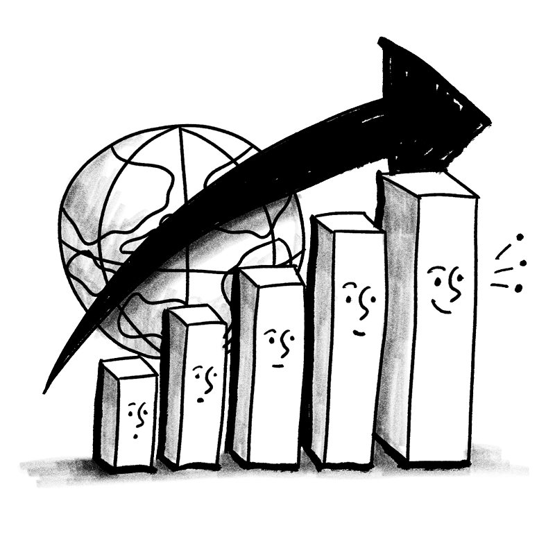 Growing global company(Illustration)