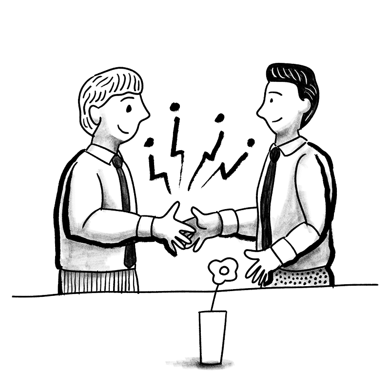 shake hands with partner(Illustration)