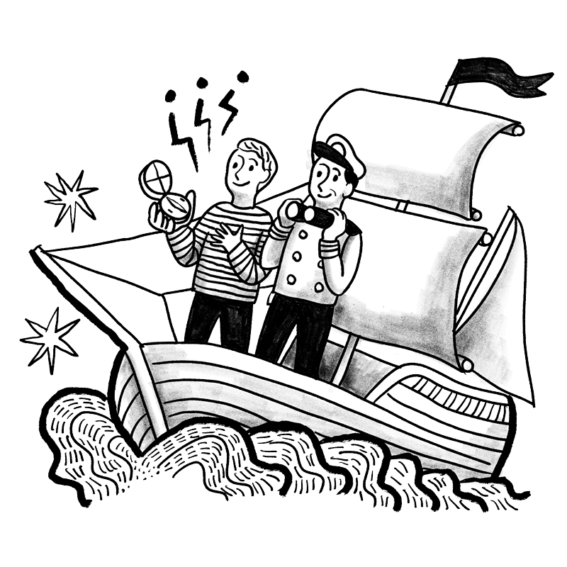 sail with a partner(Illustration)